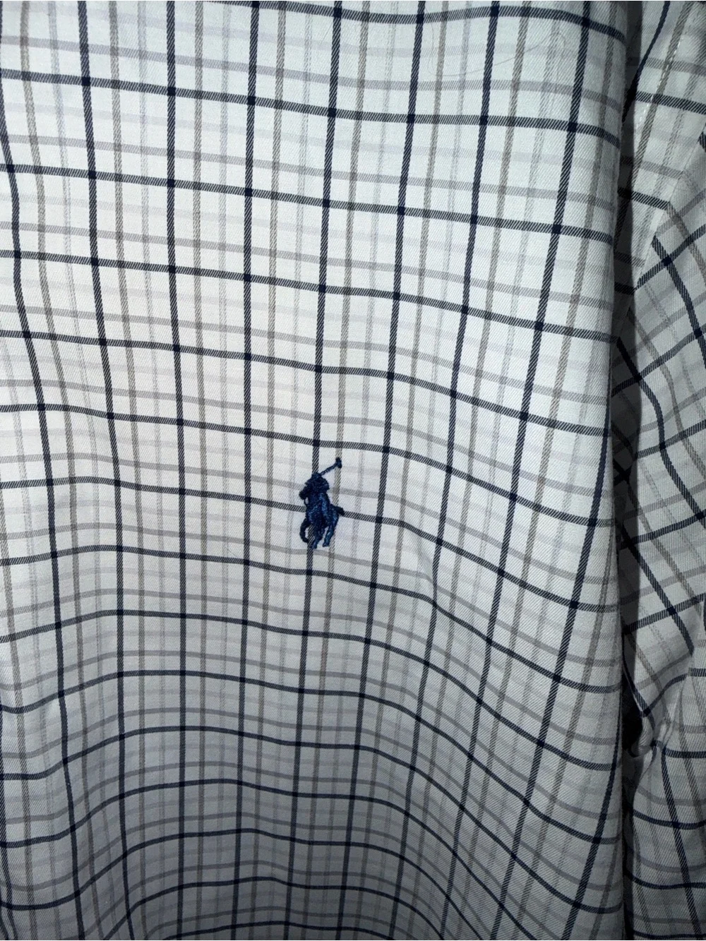 Polo by Ralph Lauren Men's White & Navy Check Button-Down Shirt